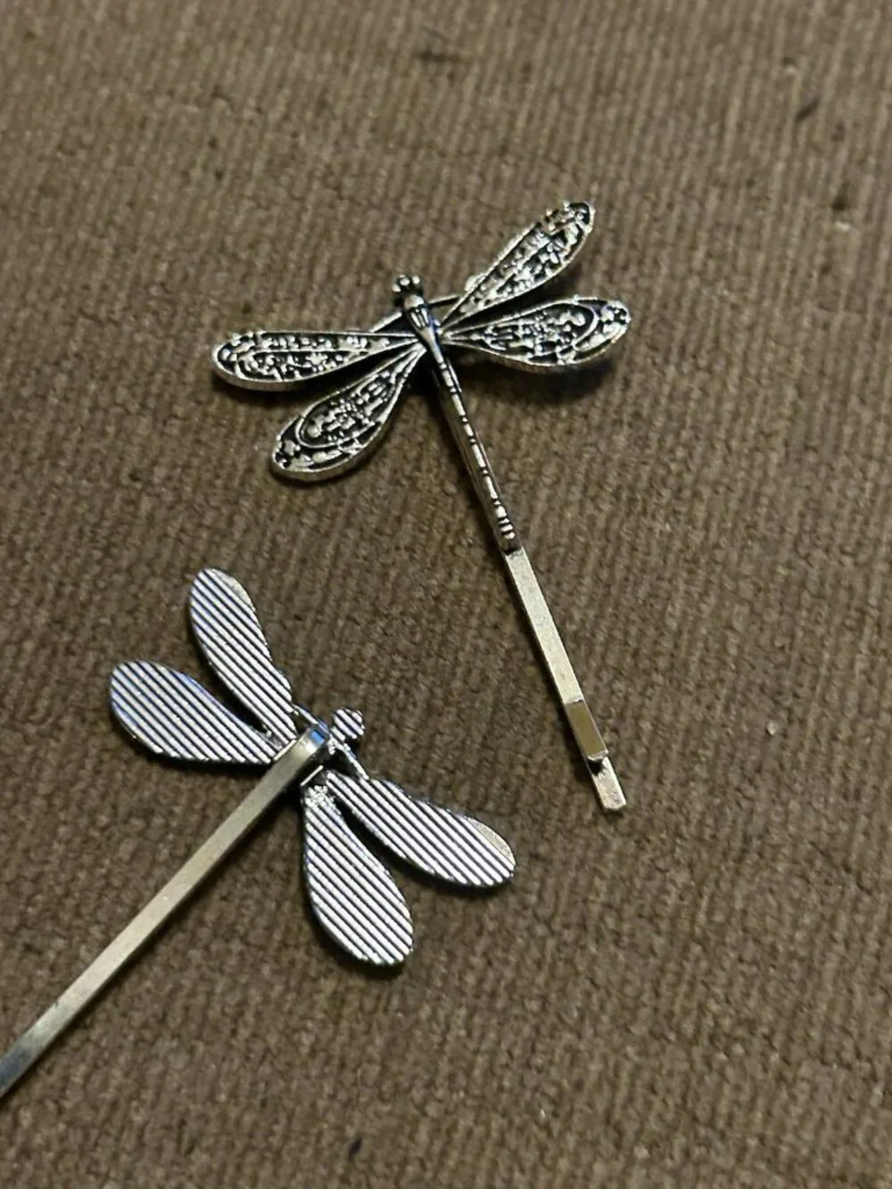 dragonfly bobby pins hair pins  Silver Color Metal Dainty Celtic